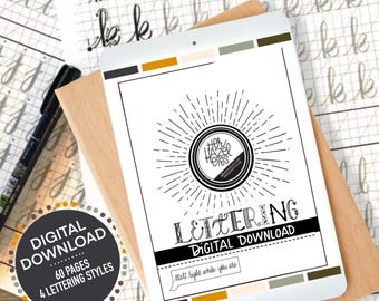 Procreate Hand Lettering Guide: Brush, Block, & Faux Calligraphy (Digital Download)