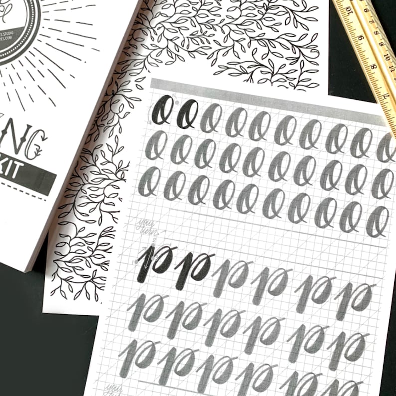 This hand lettering guide breaks down 4 lettering styles (brush lettering, linear letters, block letter, and faux calligraphy). They're the perfect practice sheets to help you learn hand lettering. This ETSY BESTSELLER is the perfect practice lettering guide for beginners to intermediate.