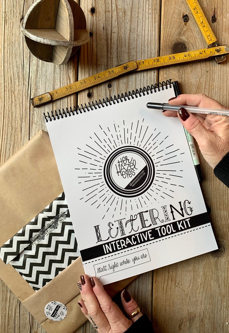 Lettering Guide, lettering practice sheets, Lettering workbook, Modern Calligraphy, Brush Lettering, learn hand lettering image 1