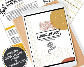 Lettering Practice Sheets: Procreate & Handwriting Guide (Digital Download)