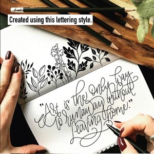 Make beautiful handwriting a part of your creative life with this lettering guide! It's perfect for beginners or intermediate creatives looking to learn lettering with a handwritten flair. Find this Etsy Bestseller at herhazeleyes.com