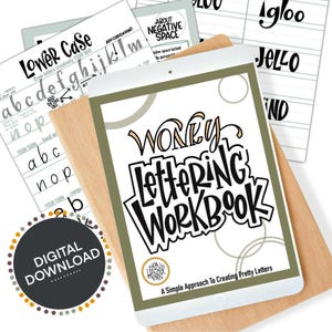 NUMÉRIQUE : Cahier d'exercices sur le lettrage | lettrage procréer | Guide de lettrage | Apprendre le lettrage | lettrage ipad | ipad procréer