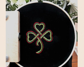 Celtic Shamrock Embroidery Pattern, Irish St. Patrick's Day (PDF Pattern)