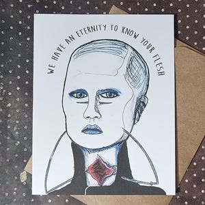 Female Cenobite Portrait Card – Horror Valentine, Framable Print