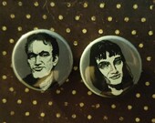 Quentin Tarantino & Mia Wallace Magnet Set - Director Movie Fridge Magnets - Stocking stuffers for all 90s Movie Lovers