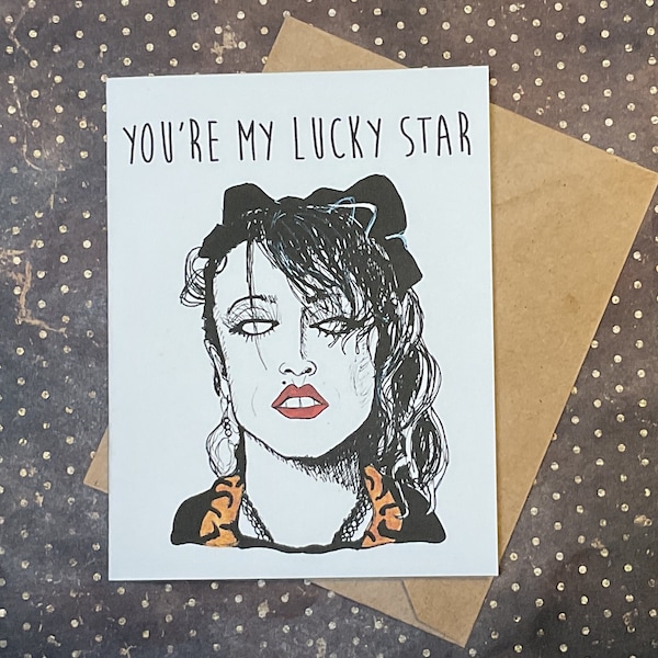 You're my Lucky Star - Zombie Madonna Card - Unique Anniversary Card for All Horror Lovers