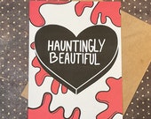 Horror Candy Hearts - Hauntingly Beauitful - Horror Hearts - Unique Anniversary Card for All Horror Lovers