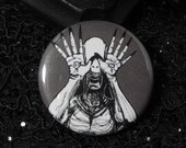 Pale Man from Guillermo Del Toro Pans Labyrinth, Movie Button Pin, Wearable Art, backpack pins, Horror Jewelry, Stocking Stuffers