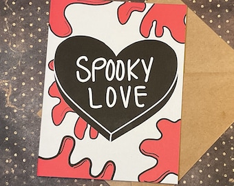 Horror Candy Hearts - Spooky Love - Horror Hearts - Unique Anniversary Card for All Horror Lovers