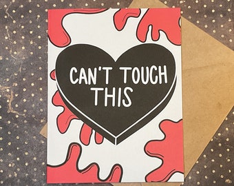 Horror Candy Hearts -Can't Touch This - Horror Hearts - Unique Anniversary Card for All Horror Lovers