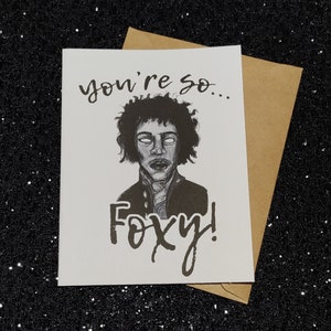 Você é tão Foxy... - Cartão Jimi Hendrix - Cartão exclusivo de Dia dos Namorados para todos os amantes de música e zumbis