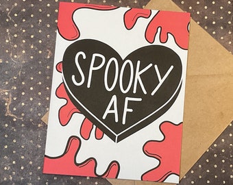 Horror Candy Hearts - Spooky AF - Horror Hearts - Unique Anniversary Card for All Horror Lovers
