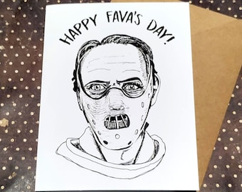 Happy Fava's Day! - ft. Hannibal Lecter Card - Unique Fathers Day Horror Card