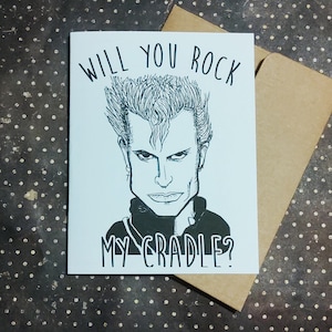 Allez-vous bercer mon berceau ? - Carte Billy Idol - Carte d'anniversaire unique pour tous les mélomanes