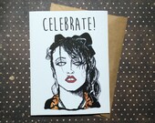CELEBRATE! - 80s Zombie Madonna -Birthday - Job Promotion - Positive Vibes Encouragement Card - Unique Card for All Madonna Fans!