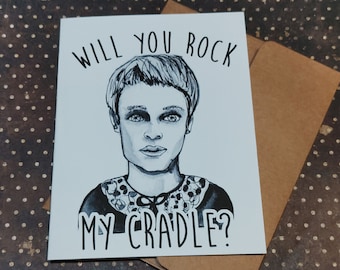 Will you rock my cradle? - Rosemary's Baby Card - Unique Anniversary Card for All Horror Lovers