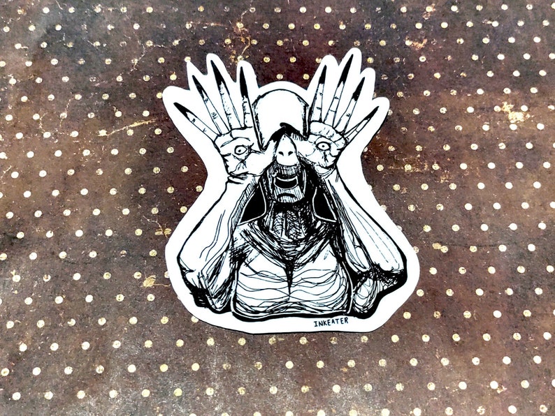 Pale Man from Pans Labyrinth - Vinyl Die Cut Sticker - Fan Art - Unique gift for all Horror Fans