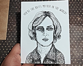 ¡Eres la madre Bates del mundo! - ¡Tarjeta única del Día de la Madre para los amantes del terror!