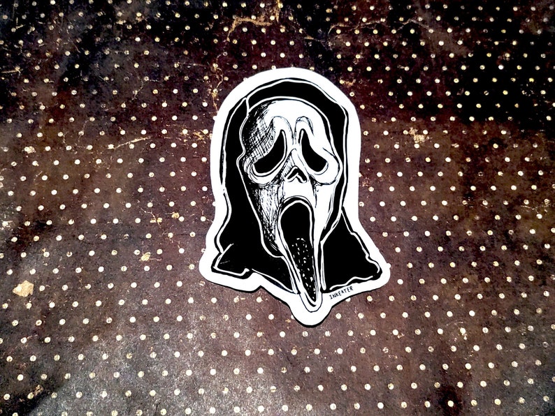 Ghostface - Vinyl Die-Cut Sticker - Fan Art - Unique gift for all Horror Fans