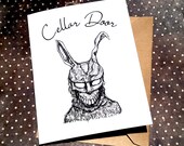 Cellar Door- Frank The Bunny - Donnie Darko Card - Unique Card for All Horror Lovers