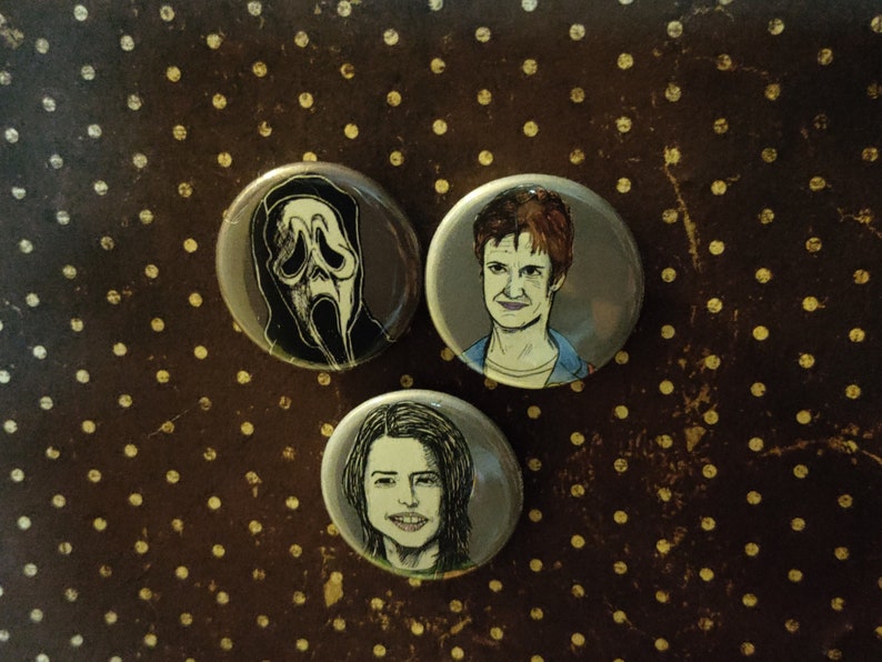 Scream Fridge Magnet Set - 1990s Horror Movie Fridge Magnets - Gifts under Five - Unique magnet set for all Horror Movie Lovers