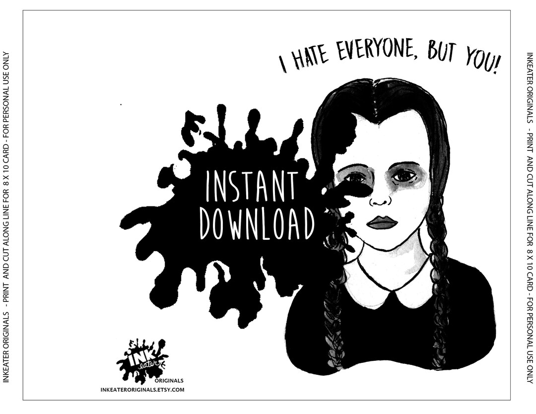 Wednesday Addams I Hate Everything