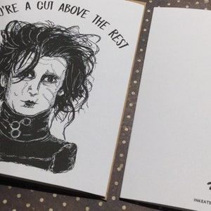 You're a cut above the rest Edward Scissorhands Card Horror Anniversary Card Unique Card for All Johnny Depp and Tim Burton Lovers image 8