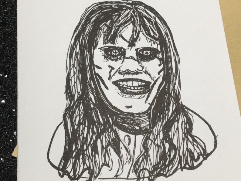 Exorcist Card The Power of Love Compels You! Regan -Demonic Possession Unique Anniversary Card for All Horror Lovers