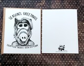 Happy Holiday Card from your favorite Alien ALF, Funny Christmas Cards, Funny Xmas, Holiday Christmas Gift