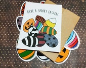 Have a Spooky Easter! - Horror Easter Greeting Card featuring Spooky Easter Eggs - Easter Basket Stuffers