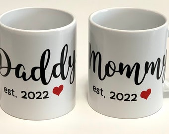 2026 Mommy Daddy Mug/ Baby Shower Gift/ New Parents