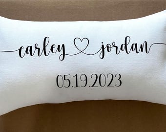 Personalized  Lumbar Wedding Pillow