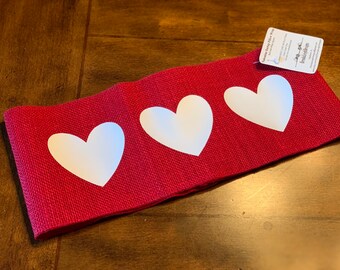 Valentine Heart  Burlap Pillow Wrap/ Decorative Pillow Wrap/Valentine's Day Gift
