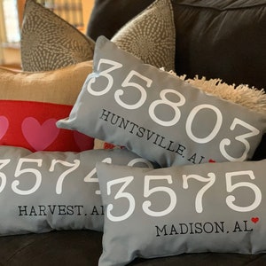 Zip Code Pillow