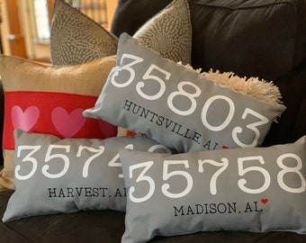 Zip Code Pillow