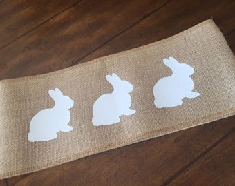 Bunny Burlap Pillow Wrap/ Decorative Pillow Wrap/ Easter Decor