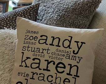Personalized Grands Pillow Cover