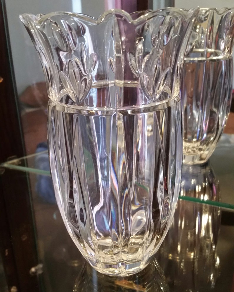 Block Crystal Tulip Garden Vase Etsy