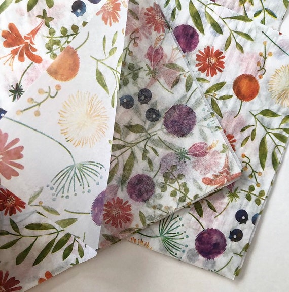 Pretty Wildflowers Printed Tissue Paper for Gift