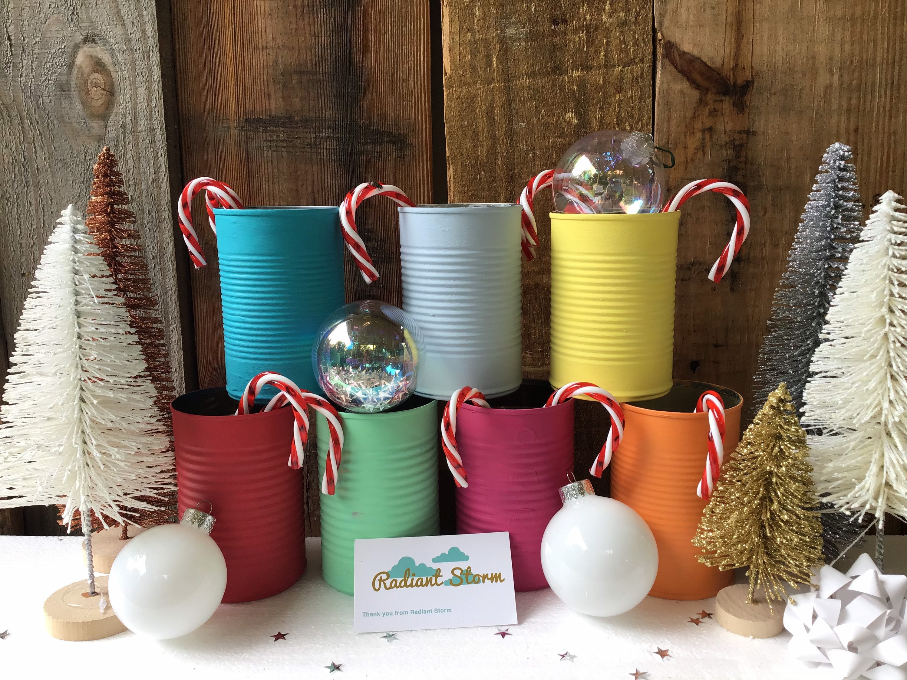 Holiday Spring & Christmas Tin Can Etsy