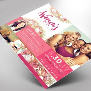 Event Flyer Photoshop Template Women&#39;s Day Out Cancer 4x6