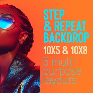Step And Repeat Backdrop Large Format Banner Photoshop Template (10x8 & 10x5)