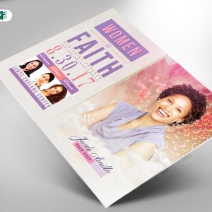 Conference Flyer Template Women of Faith Publisher and Word 11x8.5 and 7x5