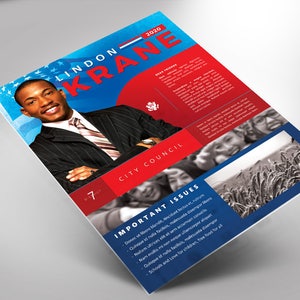 Political Candidate Flyer Photoshop Template 5x7