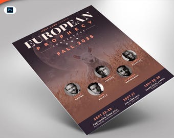 Conference Flyer Photoshop Template 4x6