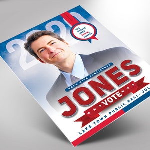Political Flyer Photoshop Template 9 (8.5x11 and 5x7)