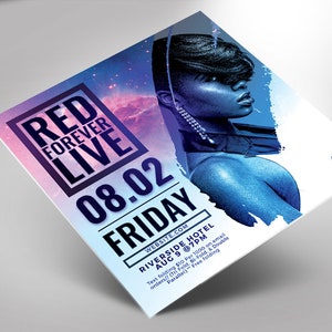 Square Flyer Photoshop Template Live Music Concert