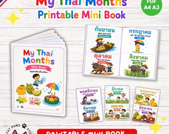 Printable Thai Months Mini Book for Beginners (PDF Download)