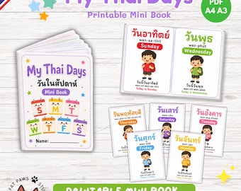 Printable Thai Days Mini Book for Beginners (PDF Download)