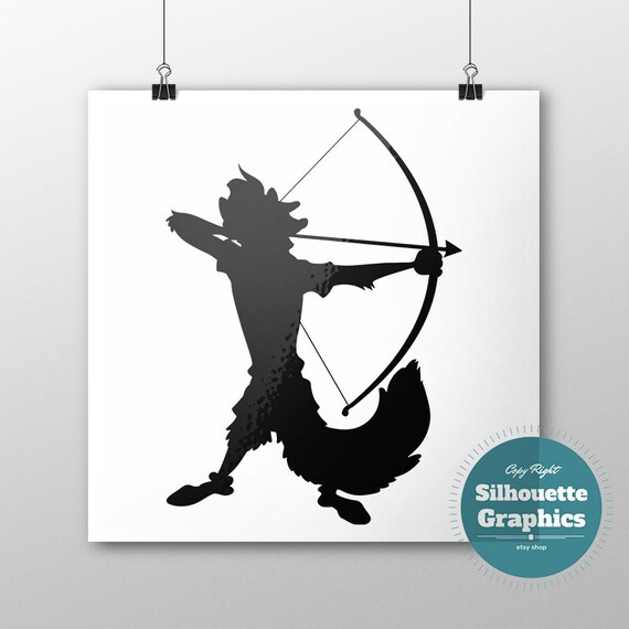 Robin Hood silhouette file svg eps disney font | Etsy